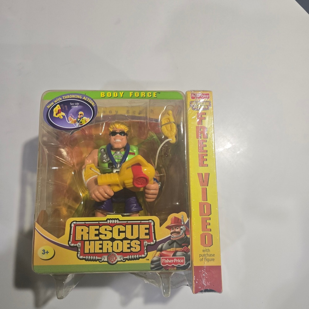 Fisher Price Rescue Heroes Body Force Sandy Beach Action Figure‎ Free Video
